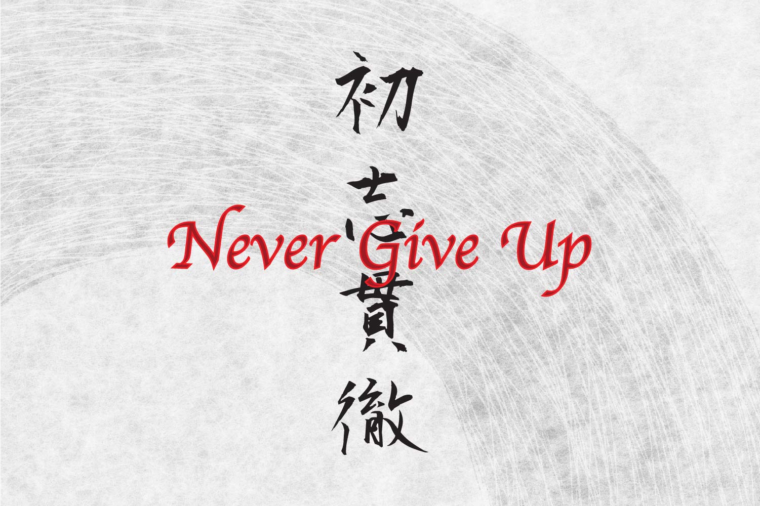 Never Give Up' In Japanese Kanji Symbols For Phrase Tattoo (Yojijukugo:  四字熟語) – Yorozuya