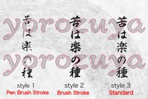 No pain No gain in Japanese symbols for tattoo vertical orientation