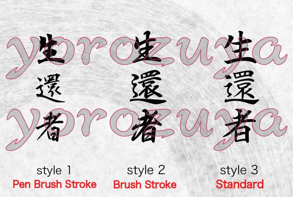 Survivor (生還者) – Brush Stroke Japanese Kanji For Tattoo – Yorozuya