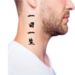Kanji tattoo idea on neck number your days